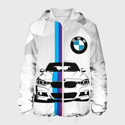 Куртка с капюшоном мужская BMW БМВ M PERFORMANCE, цвет: 3D-белый