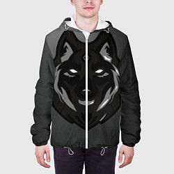 Куртка с капюшоном мужская Демон волк, цвет: 3D-белый — фото 2