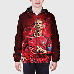Куртка с капюшоном мужская Cristiano Ronaldo Portugal, цвет: 3D-черный — фото 2