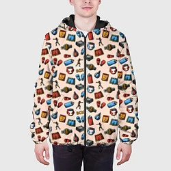 Куртка с капюшоном мужская Box, цвет: 3D-черный — фото 2