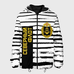 Куртка с капюшоном мужская СЕВЕРНЫЙ ФЛОТ ТЕЛЬНЯШКА ВМФ, цвет: 3D-черный