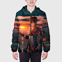 Куртка с капюшоном мужская Tartaglia art, цвет: 3D-черный — фото 2