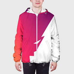 Куртка с капюшоном мужская Обертка и Задний фон, цвет: 3D-белый — фото 2