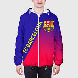 Куртка с капюшоном мужская FC BARCELONA ФК БАРСЕЛОНА, цвет: 3D-белый — фото 2