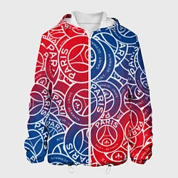 Куртка с капюшоном мужская ФК ПСЖ PARIS SAINT GERMAIN, цвет: 3D-белый