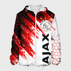 Куртка с капюшоном мужская FC AJAX AMSTERDAM ФК АЯКС, цвет: 3D-белый
