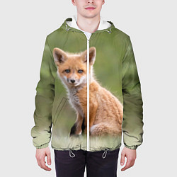 Куртка с капюшоном мужская Лисенок, цвет: 3D-белый — фото 2