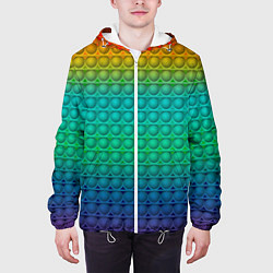 Куртка с капюшоном мужская POP IT СИМПЛ ДИМПЛ, цвет: 3D-белый — фото 2