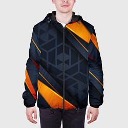 Куртка с капюшоном мужская BLACK ORANGE, цвет: 3D-черный — фото 2