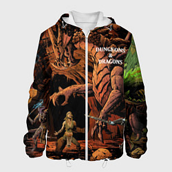 Куртка с капюшоном мужская Dungeons and Dragons Схватка, цвет: 3D-белый