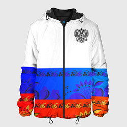 Куртка с капюшоном мужская Russia 3, цвет: 3D-черный