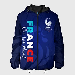 Куртка с капюшоном мужская Сборная Франции, цвет: 3D-черный