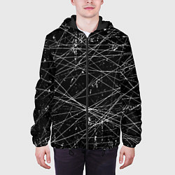 Куртка с капюшоном мужская ГРАНЖ GRUNGE ЧБ, цвет: 3D-черный — фото 2