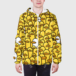 Куртка с капюшоном мужская Утки, цвет: 3D-белый — фото 2