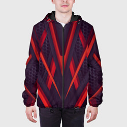 Куртка с капюшоном мужская СПОРТ ЛИНИИ 3D, цвет: 3D-черный — фото 2
