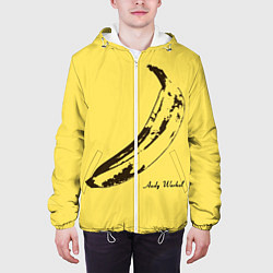 Куртка с капюшоном мужская Энди Уорхол - Банан, цвет: 3D-белый — фото 2