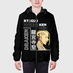 Куртка с капюшоном мужская Кэн Рюгудзи Токийские мстители, цвет: 3D-черный — фото 2