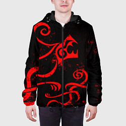 Куртка с капюшоном мужская ТАТУИРОВКА ДРАКЕНА, цвет: 3D-черный — фото 2
