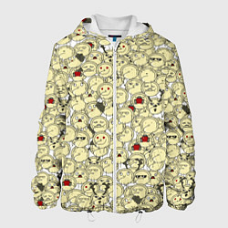 Куртка с капюшоном мужская Пельмени, цвет: 3D-белый