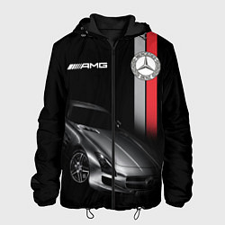 Куртка с капюшоном мужская MERCEDES BENZ AMG, цвет: 3D-черный