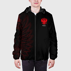 Куртка с капюшоном мужская Russia - Red Side, цвет: 3D-черный — фото 2