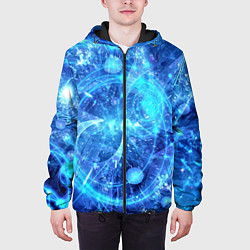 Куртка с капюшоном мужская Вибрация воздуха, цвет: 3D-черный — фото 2