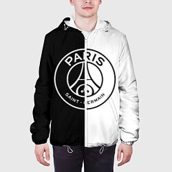 Куртка с капюшоном мужская ФК ПСЖ PSG BLACK & WHITE, цвет: 3D-белый — фото 2