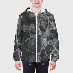 Куртка с капюшоном мужская Лунный камень, цвет: 3D-белый — фото 2