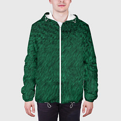 Куртка с капюшоном мужская Изумрудный мех, цвет: 3D-белый — фото 2