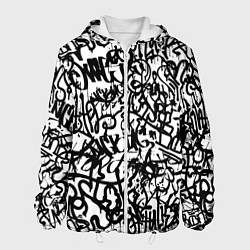 Мужская куртка Graffiti black on white