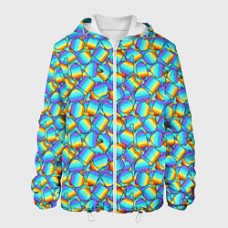 Куртка с капюшоном мужская POP IT MIX ПОП ИТ, цвет: 3D-белый