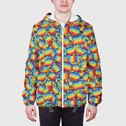 Куртка с капюшоном мужская POP IT МИКС ПОП ИТ, цвет: 3D-белый — фото 2