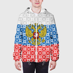 Куртка с капюшоном мужская Россия Алатырь, цвет: 3D-белый — фото 2