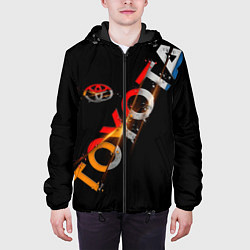 Куртка с капюшоном мужская TOYOTA FRAGMENTS, цвет: 3D-черный — фото 2