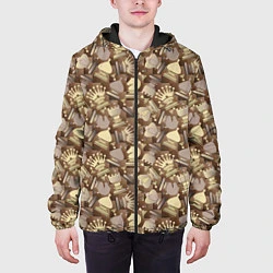 Куртка с капюшоном мужская Король Шахмат, цвет: 3D-черный — фото 2