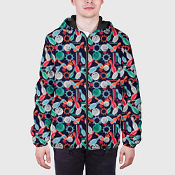 Куртка с капюшоном мужская Боулинг, цвет: 3D-черный — фото 2