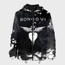 Куртка с капюшоном мужская BON JOVI БОН ДЖОВИ, цвет: 3D-черный