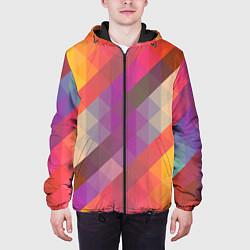Куртка с капюшоном мужская Vivid gradient, цвет: 3D-черный — фото 2