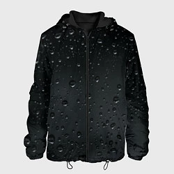 Куртка с капюшоном мужская Ночной дождь, цвет: 3D-черный