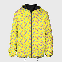 Куртка с капюшоном мужская Pineapple Pattern, цвет: 3D-черный