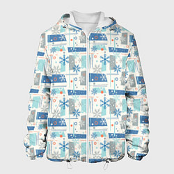 Куртка с капюшоном мужская Зимний Дизайн, цвет: 3D-белый