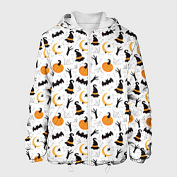 Куртка с капюшоном мужская Patern Halloween 5, цвет: 3D-белый