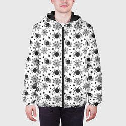 Куртка с капюшоном мужская Patern Halloween 9, цвет: 3D-черный — фото 2