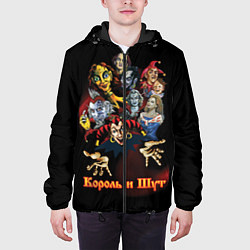 Куртка с капюшоном мужская Король и Шут сказочные персонажи, цвет: 3D-черный — фото 2