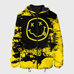 Куртка с капюшоном мужская Нирвана Гранж Nirvana Smile, цвет: 3D-черный