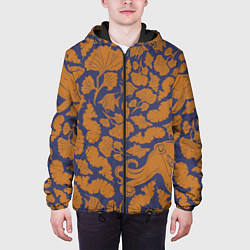 Куртка с капюшоном мужская Морская гуашь, цвет: 3D-черный — фото 2