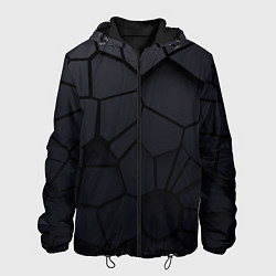 Куртка с капюшоном мужская Карбоновые 3D плиты 3Д плиты геометрия, цвет: 3D-черный