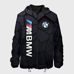 Куртка с капюшоном мужская BMW sport 3D плиты 3Д плиты, цвет: 3D-черный