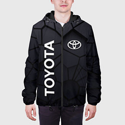 Куртка с капюшоном мужская Toyota 3D плиты, цвет: 3D-черный — фото 2
