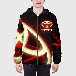 Куртка с капюшоном мужская Тойота Toyota, цвет: 3D-черный — фото 2
